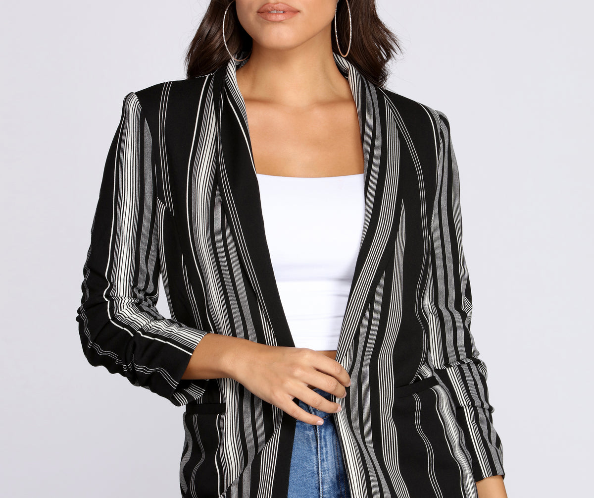 Major Boss Babe Striped Blazer