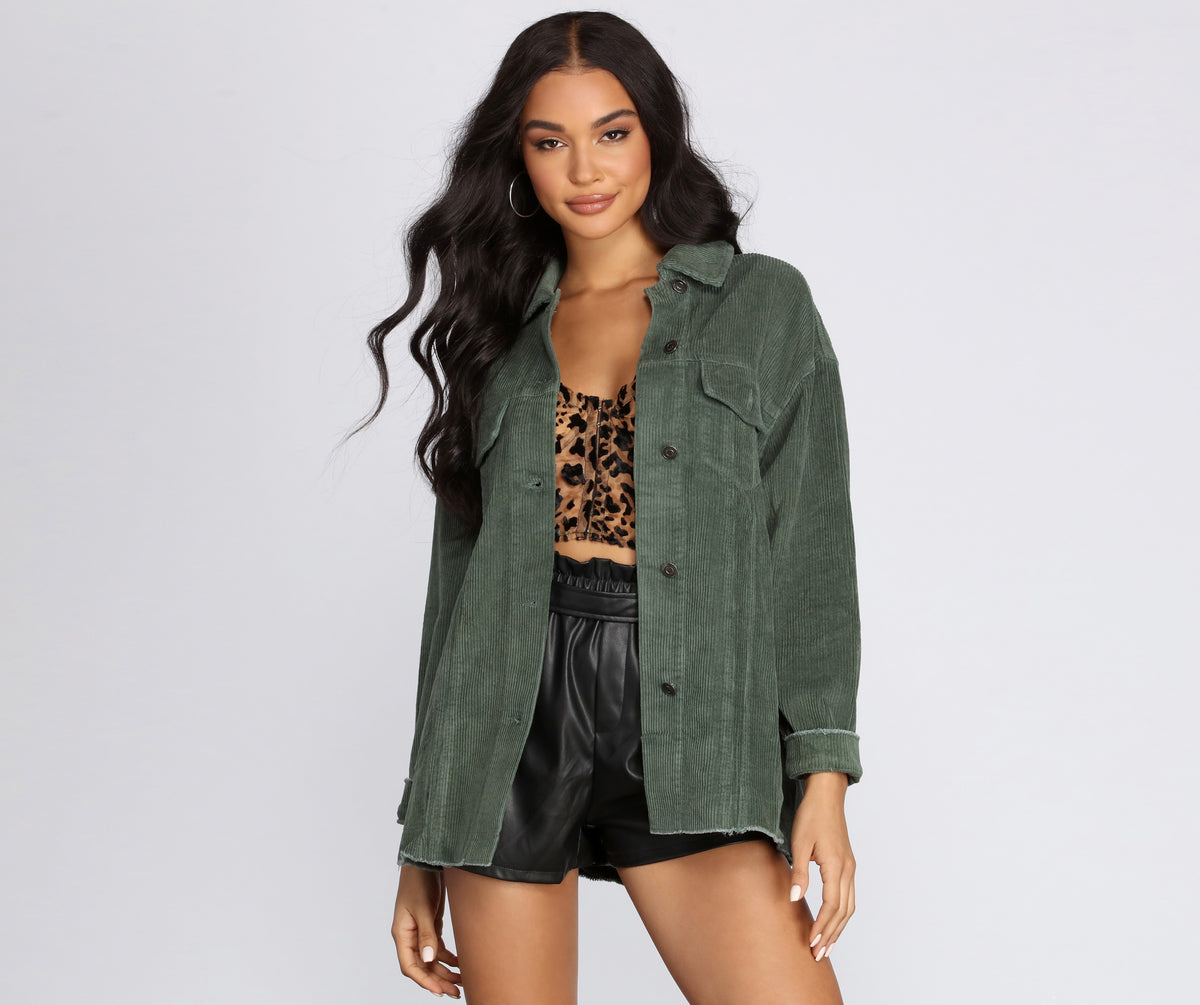 Corduroy boyfriend jacket sale