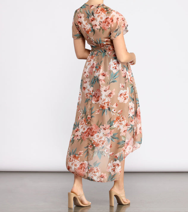 Windsor Make It Floral Chiffon High-Low Duster