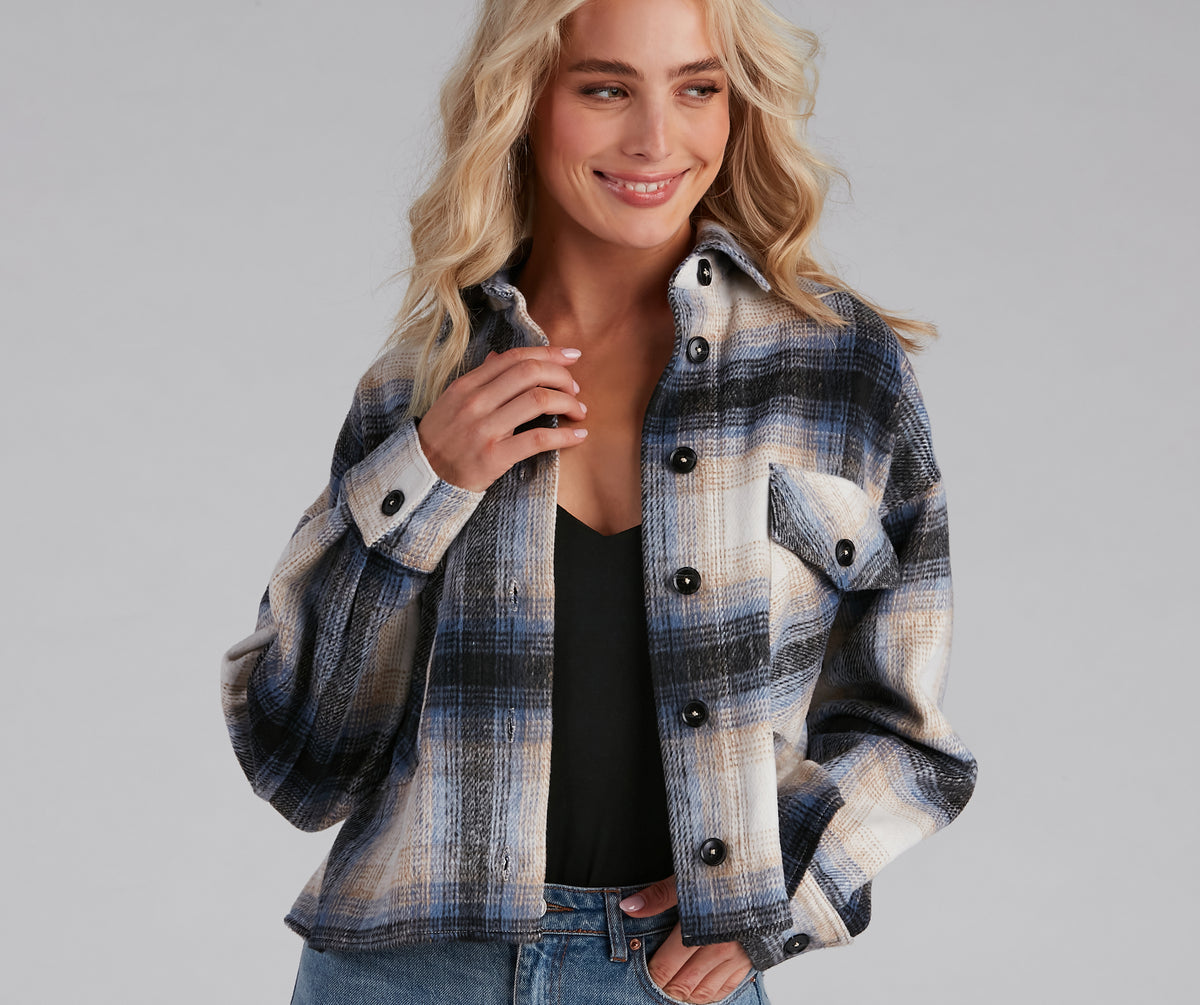 Cozy Vibes Plaid Shacket