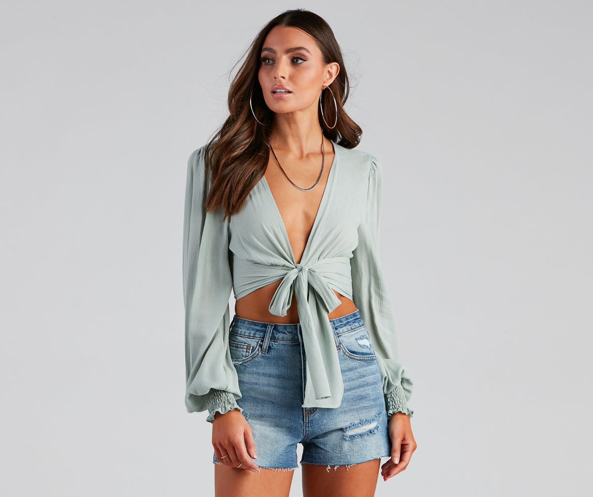 Sunset Chaser Tie-Front Top