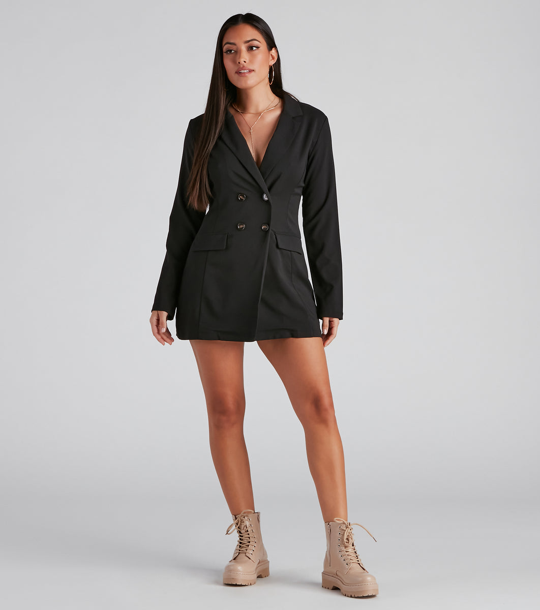 Kasper Plus Crepe One-Button Blazer