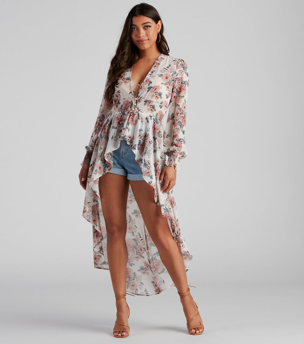 Sweet Nothings Floral Chiffon Top