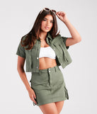 Attention Please Cargo Cropped Jacket
