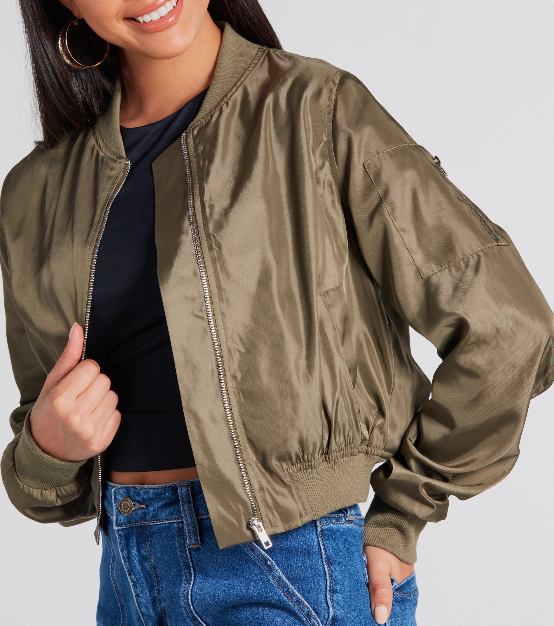 There She Goes Woven Bomber Jacket | Windsor