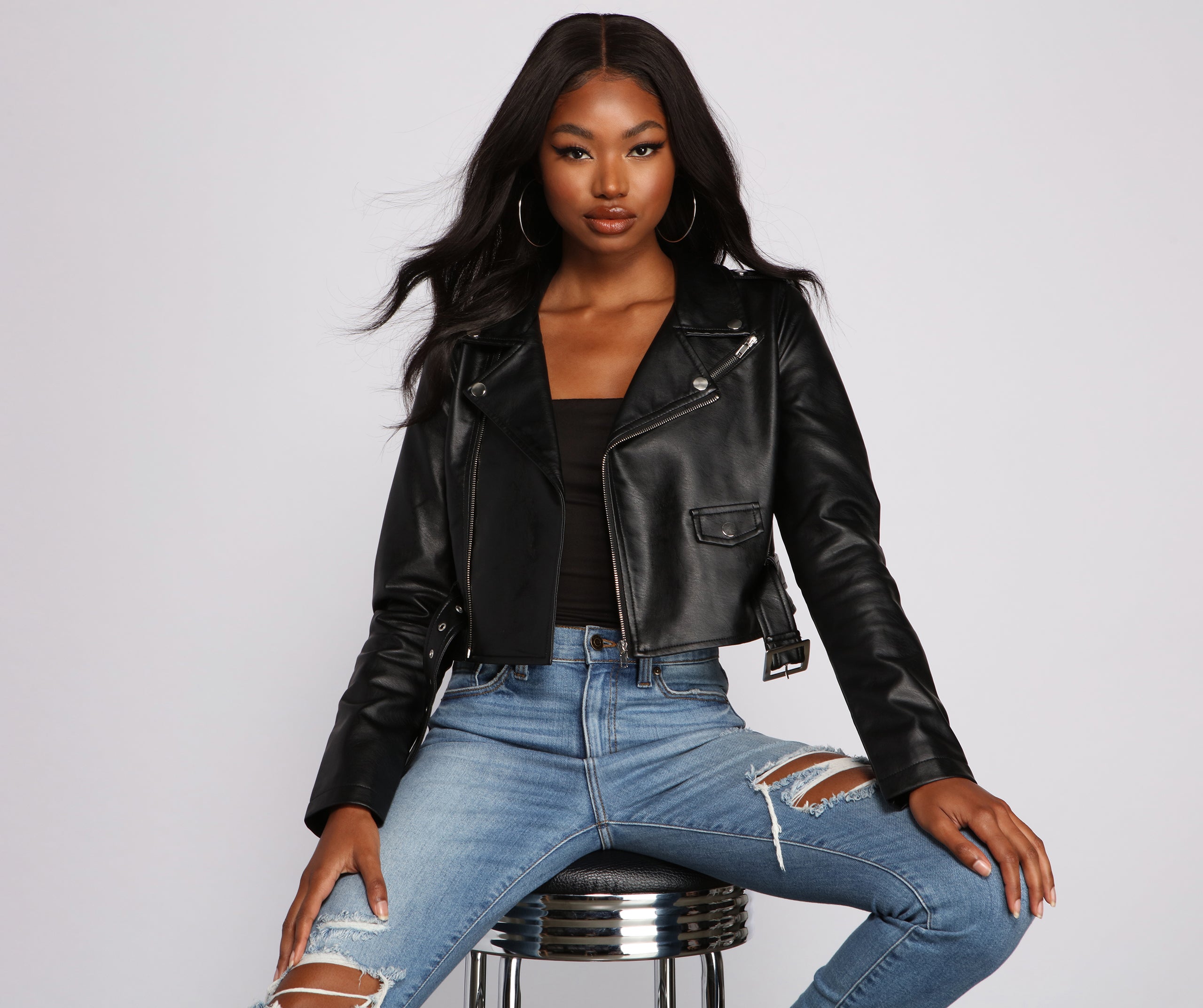 Biker Chic Crop Jacket | Windsor