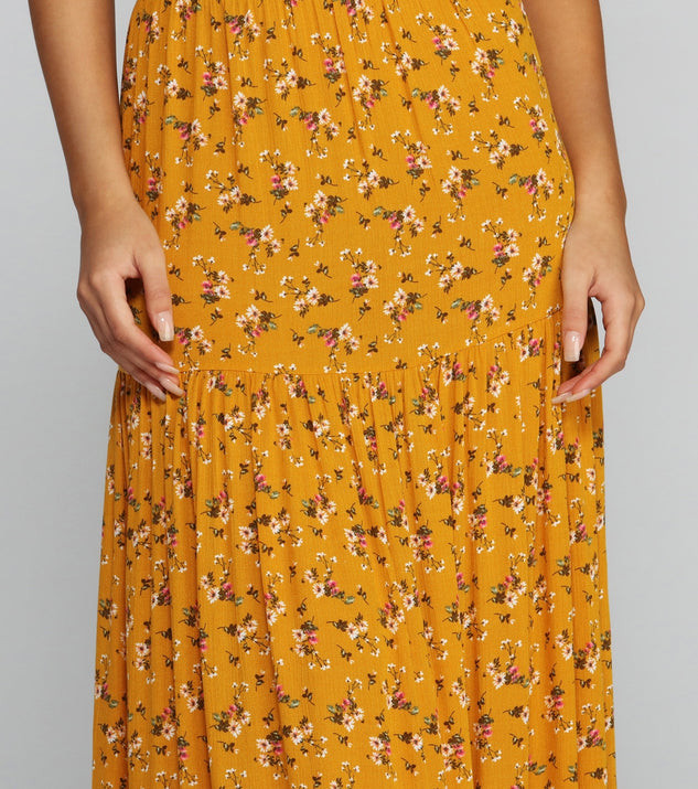 Golden Glow Floral Maxi Skirt & Windsor