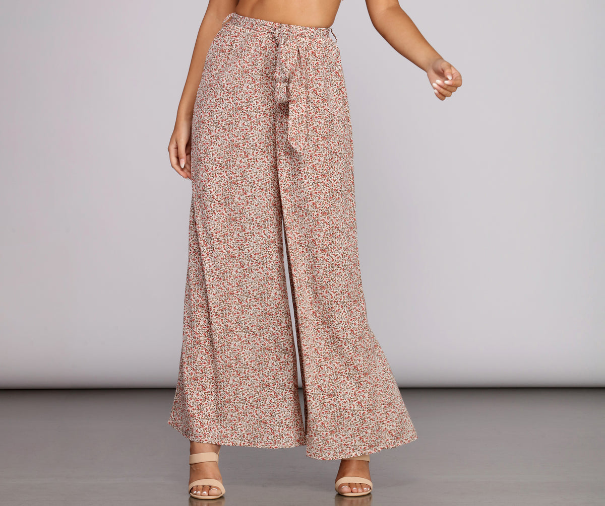 Chico's Floral Pull-On Soft Pants