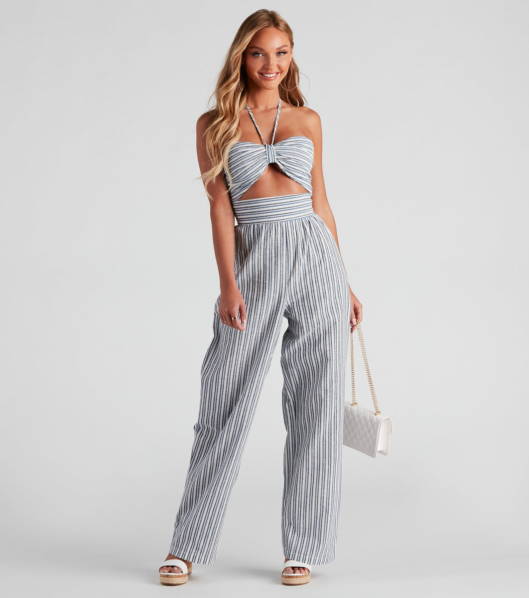 Windsor striped sale jumpsuit