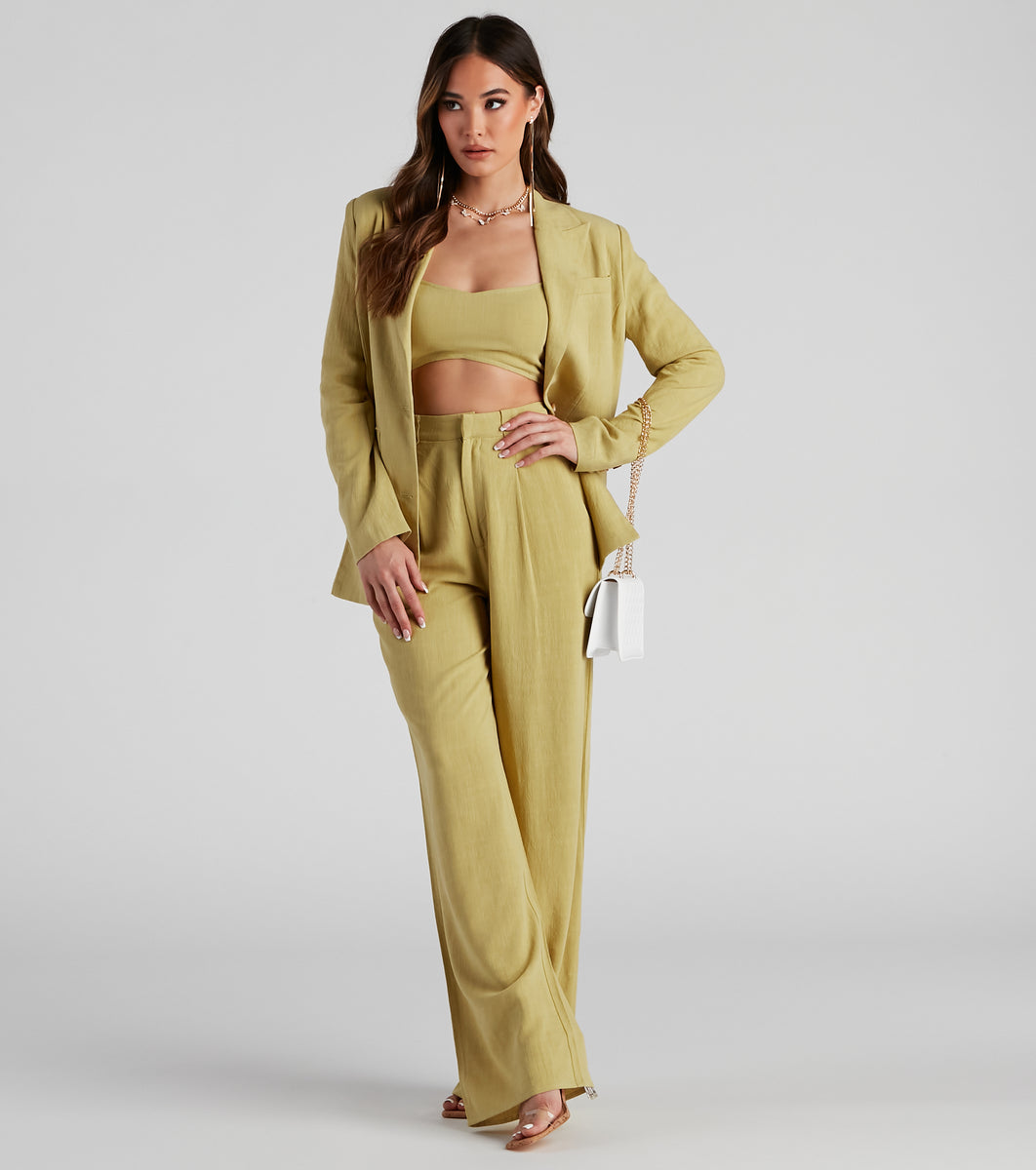 On The Move Linen Wide Leg Pants