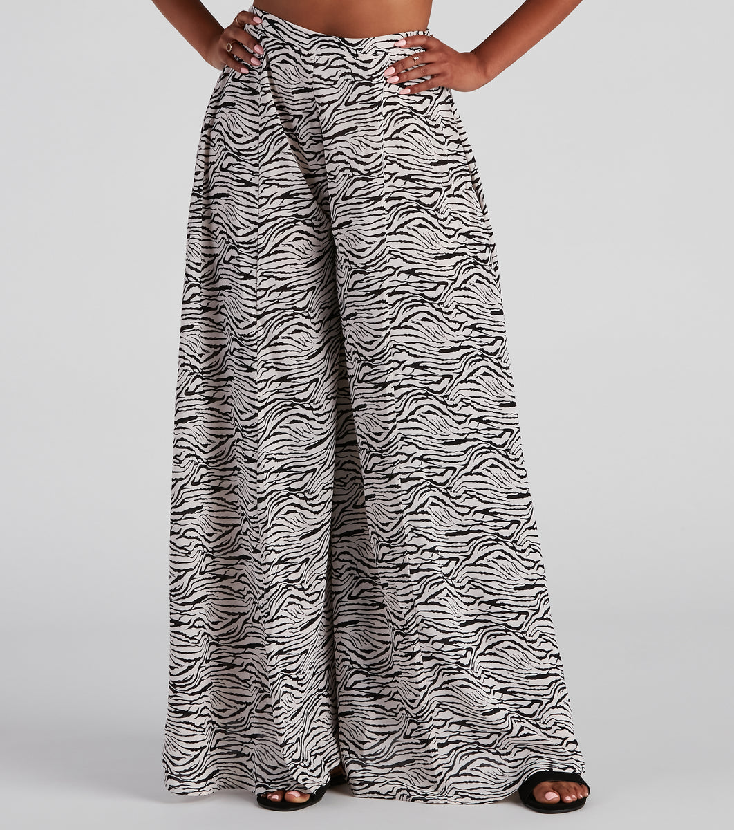 Elephant Print Bohemian Flare Pants