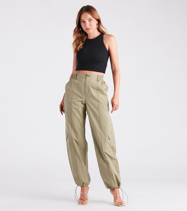 Cool wool cargo trousers with frog fasteners Woman, Black | TWINSET Milano