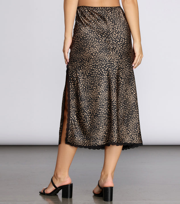 Leopard midi skirt 6.5 hotsell