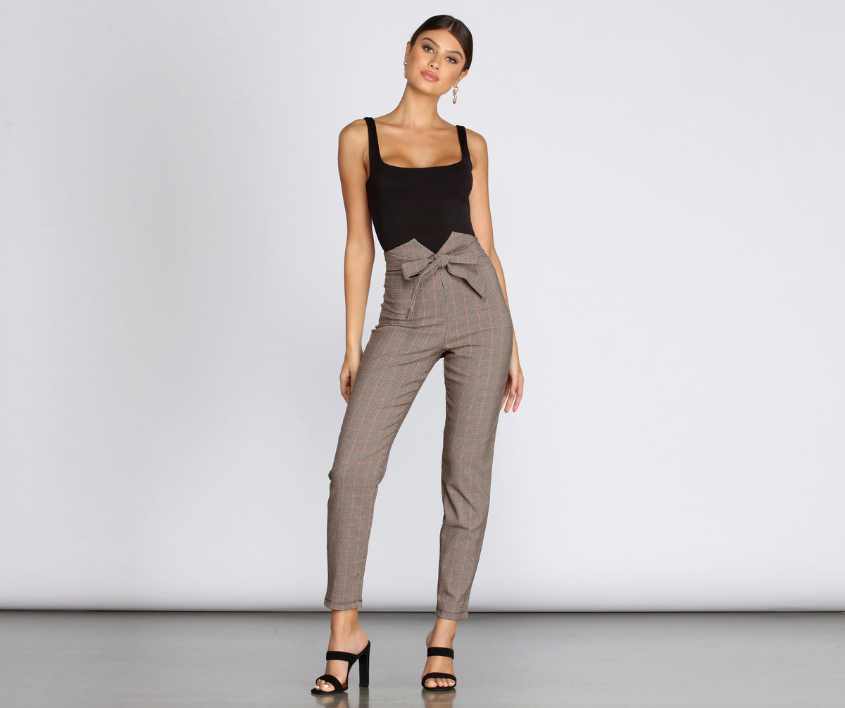 High-Waisted Printed Pixie Skinny Ankle Pants for Women