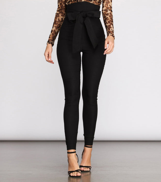 ASOS DESIGN super skinny satin animal sequin stripe trousers in black | ASOS