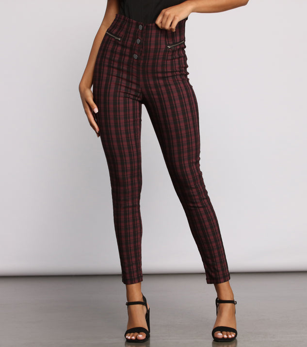 Windsor High Waist Plaid Perfection Skinny Pants | Connecticut Post Mall