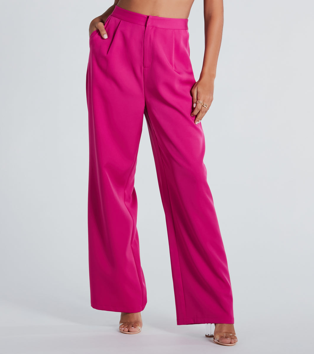 Chic And Elevated Woven Trouser Pants