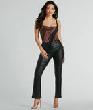 Refresh your fall closet with stylish women's pants like the Of The Moment Straight-Leg Faux Leather Pants in a sleek fabric and a pant leg style that makes your look unique.