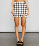 Perfection In Plaid Side Slit Mini Skirt for 2023 festival outfits, festival dress, outfits for raves, concert outfits, and/or club outfits