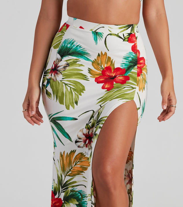 Glam Tropical Maxi Windsor Floral Skirt |