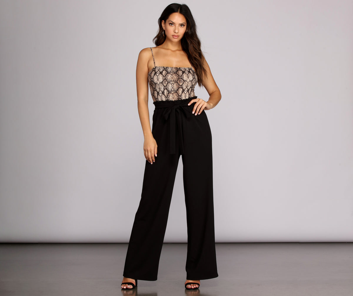 Sassy Snake Paper Bag Jumpsuit