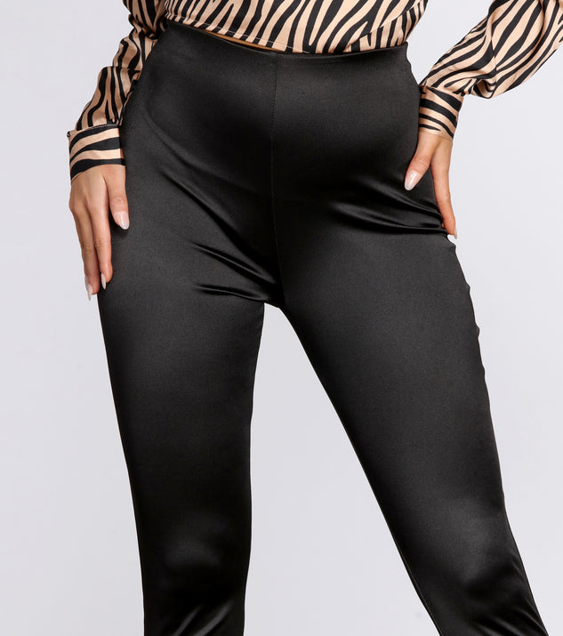 HMGYH satina high waisted leggings for women High Waist Split Thigh Wide  Leg Pants (Color : Black, Size : L) : Buy Online at Best Price in KSA -  Souq is now : Fashion