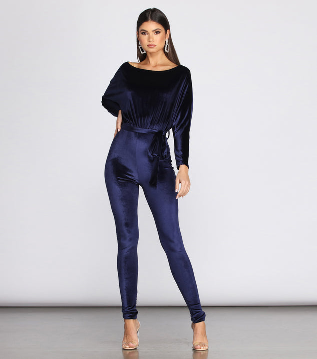 Formal cheap velvet jumpsuit