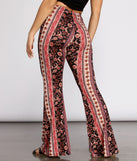 Boho Flair Floral Stripe Flare Pants is a fire pick to create 2023 festival outfits, concert dresses, outfits for raves, or to complete your best party outfits or clubwear!