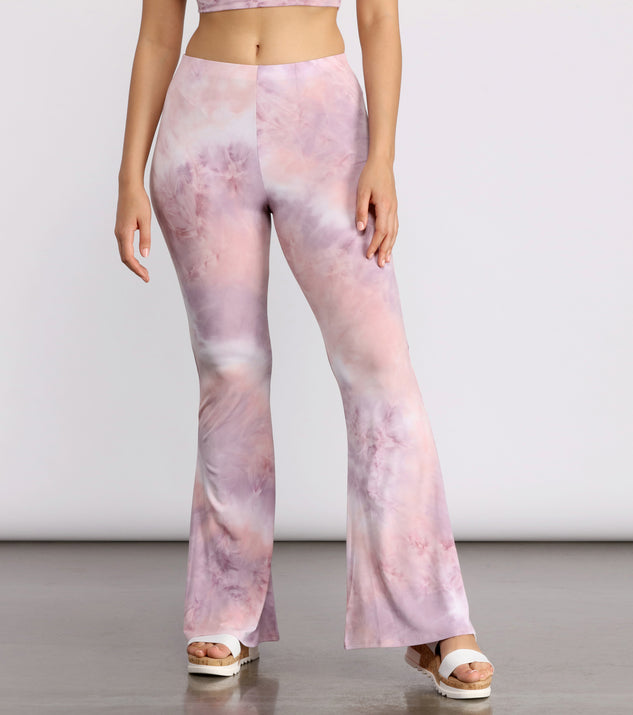 Amazon.com: sixyoury Women's Print High Waisted Flare Pants Tie-Dye Leggings  Boho Comfy Stretchy Bell Bottom Wide Leg Lounge Pants Trousers Multicolor :  Sports & Outdoors