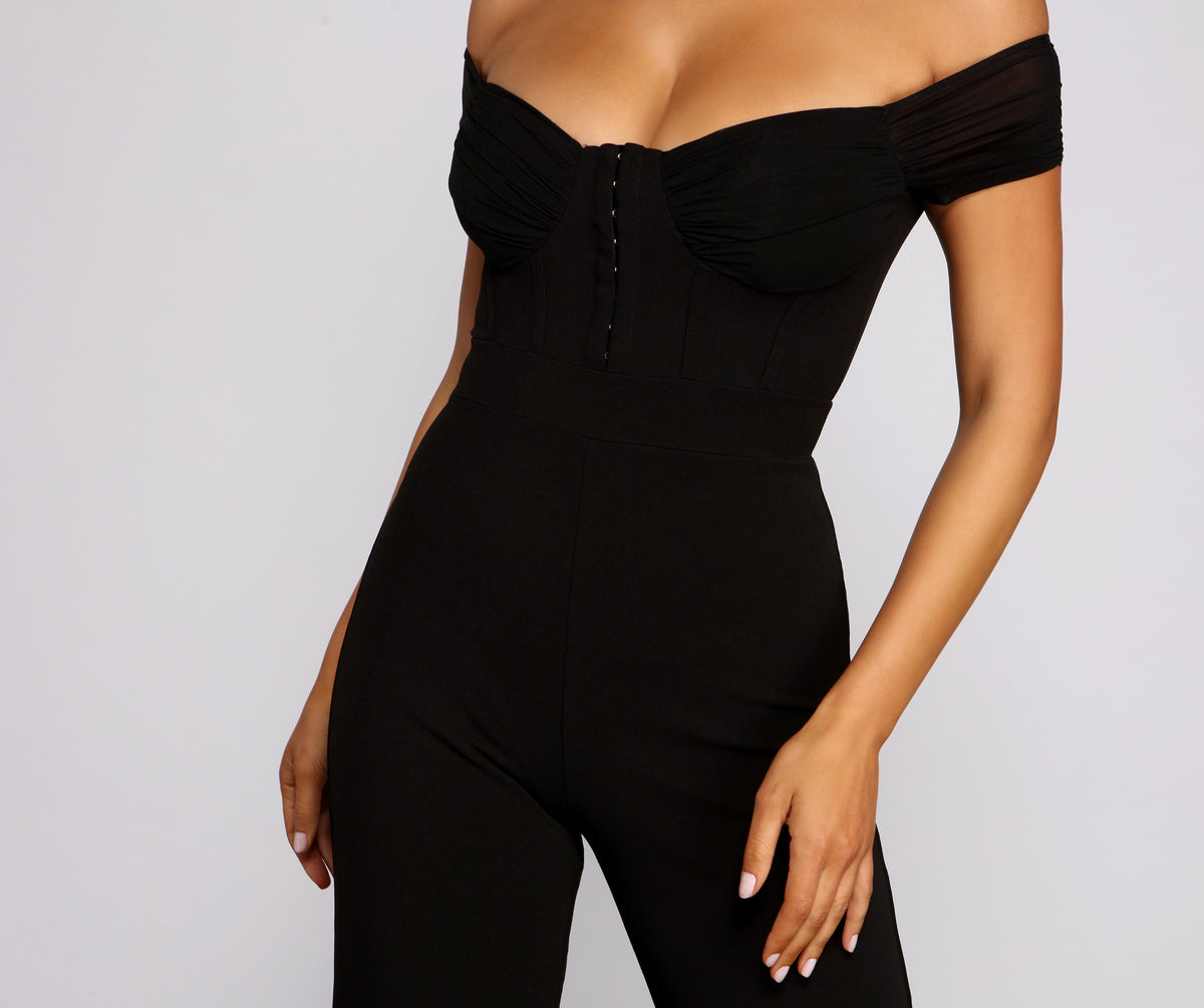 Classically Chic Off The Shoulder Jumpsuit