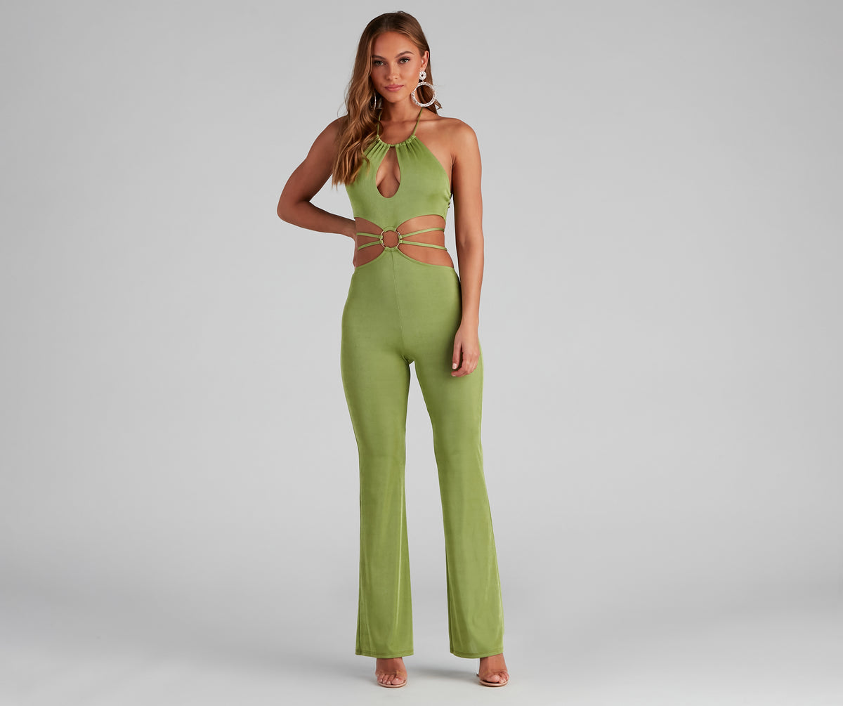 Sultry Talk O-Ring Strappy Jumpsuit