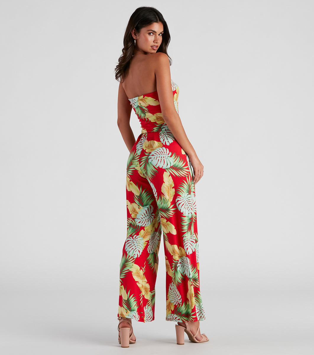 Island Sun Strapless Jumpsuit