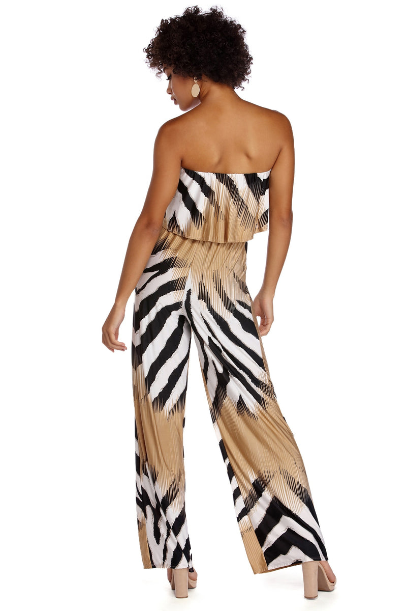 Disco Queen Striped Jumpsuit