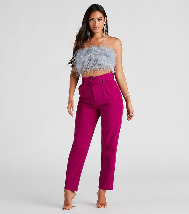 Perfectly Polished Belted Dress Pants provides a stylish start to creating your best summer outfits of the season with on-trend details for 2023!