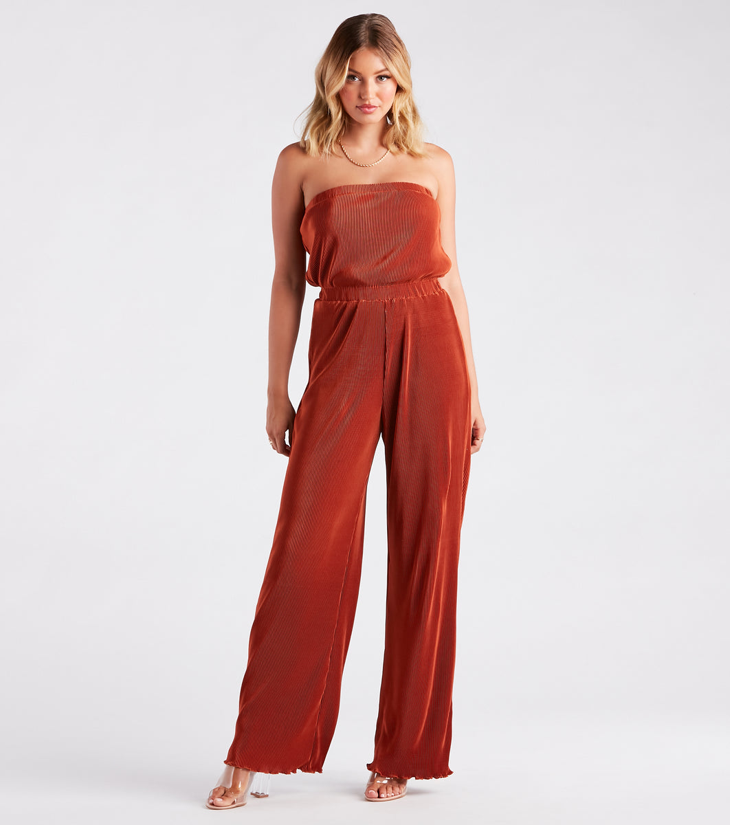 Womens MAX&Co. beige Satin Palazzo Jumpsuit