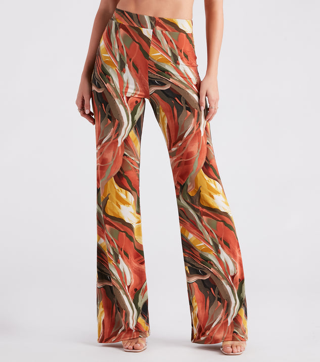 You’ll look stunning in the Abstract Chic Straight-Leg Pants when paired with its matching separate to create a glam clothing set perfect for parties, date nights, concert outfits, back-to-school attire, or for any summer event!
