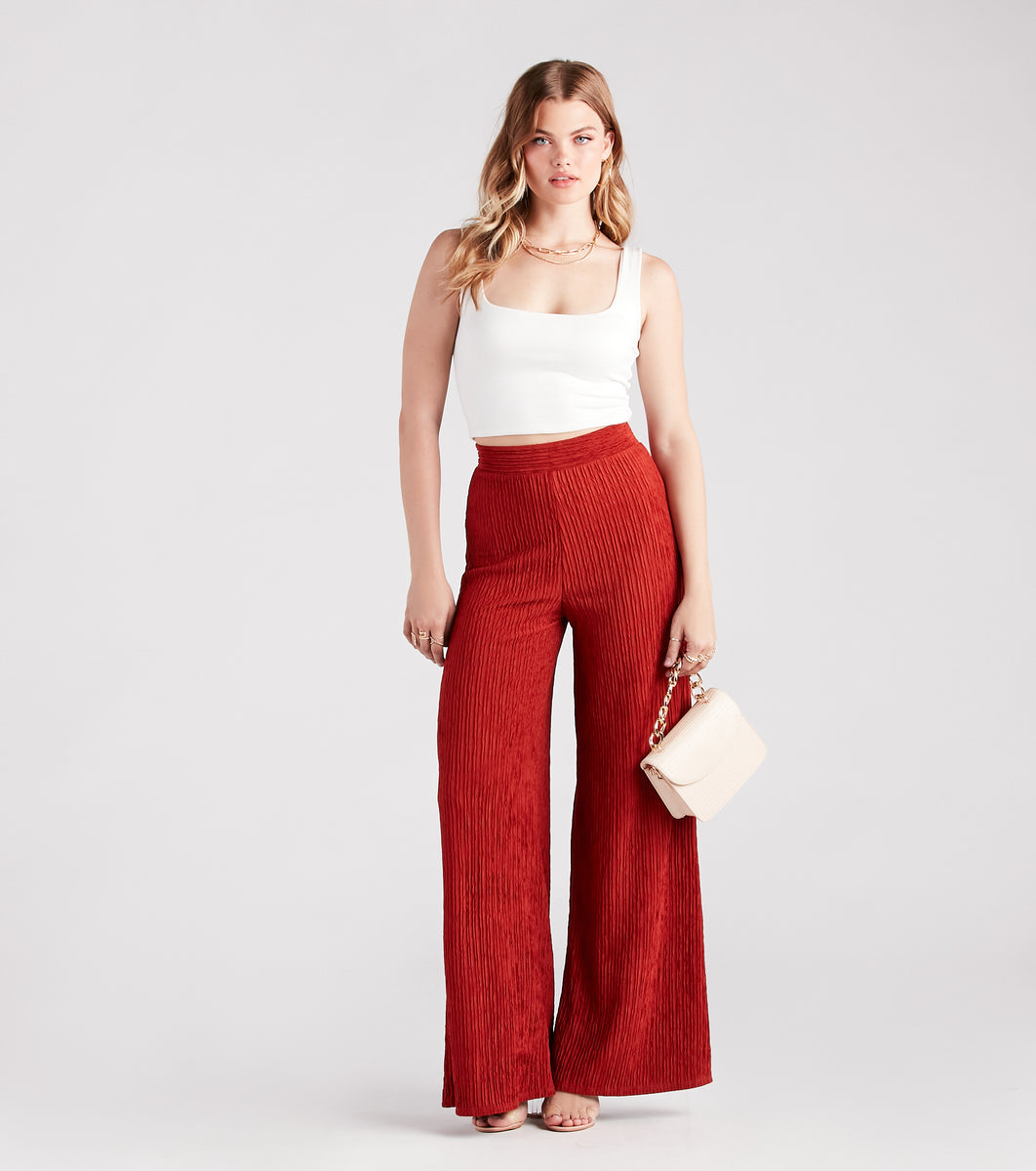 Go With The Flow High-Rise Wide-Leg Pants