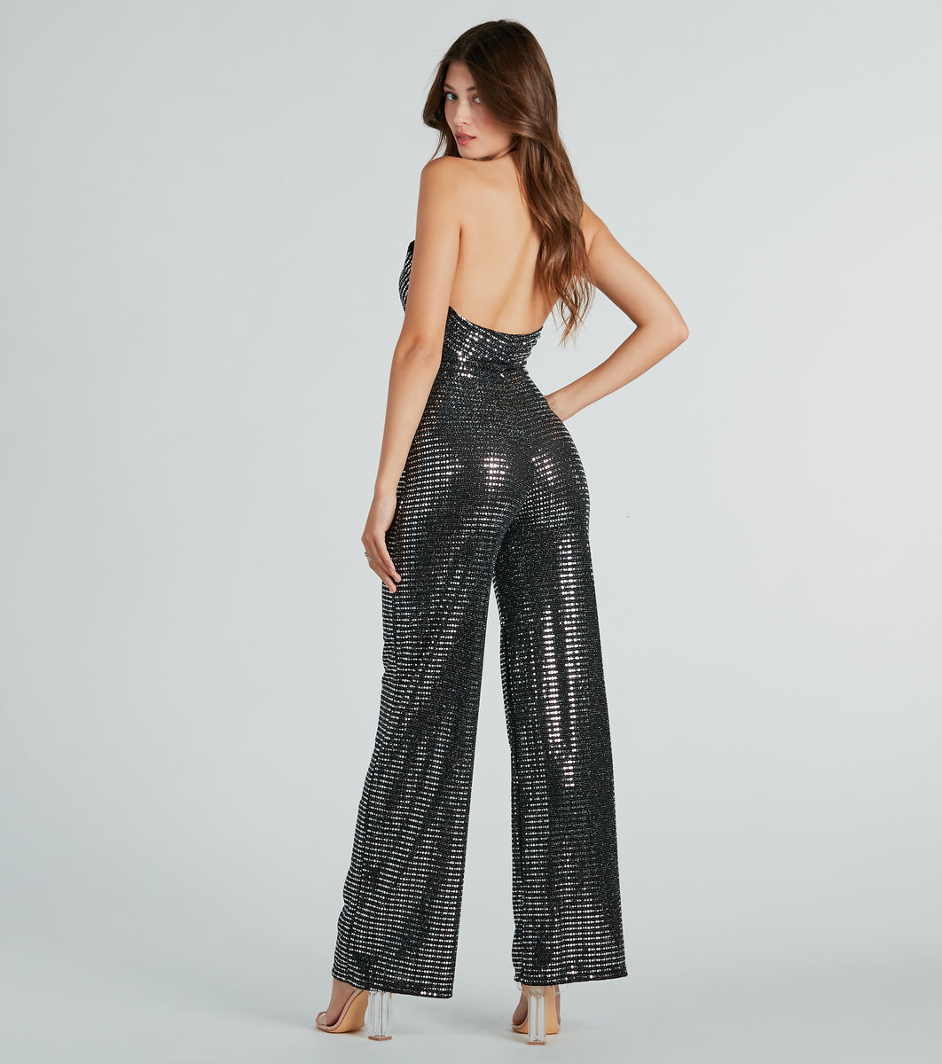 Ultimate Glamour Sequin Cutout Jumpsuit