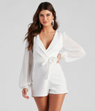 Perfectly Poised Plunging Chiffon Romper is the perfect Homecoming look pick with on-trend details to make the 2023 HOCO dance your most memorable event yet!