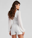 Perfectly Poised Plunging Chiffon Romper is the perfect Homecoming look pick with on-trend details to make the 2023 HOCO dance your most memorable event yet!