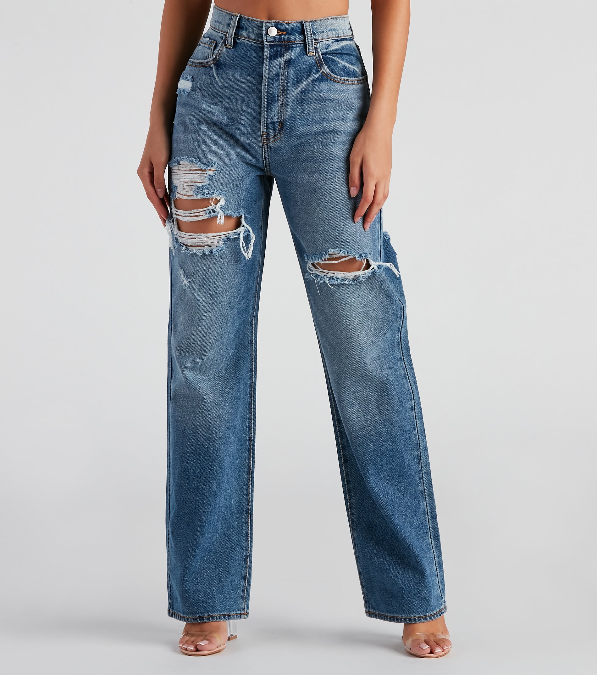 Straight Forward High Rise Boyfriend Jeans | Windsor