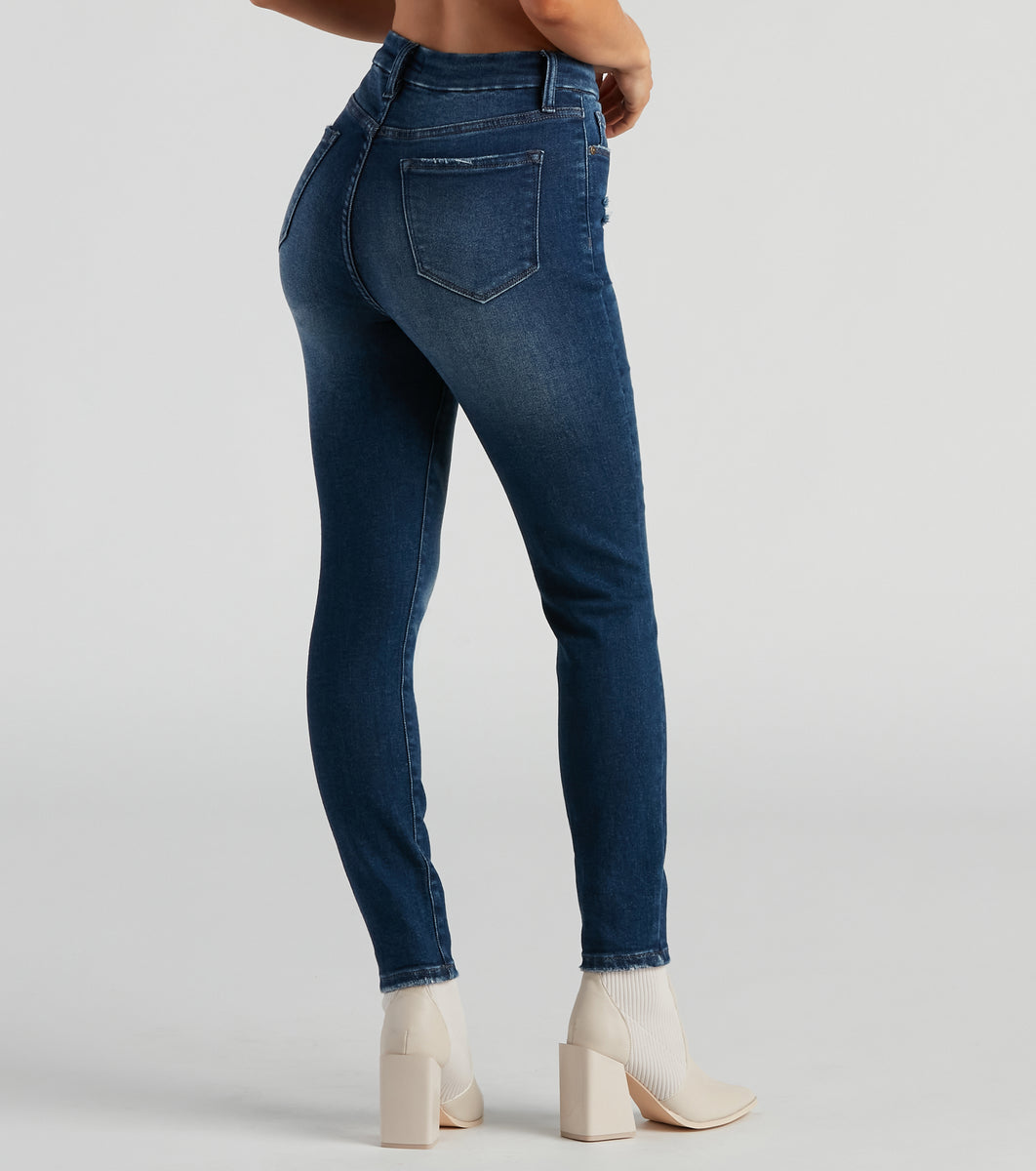 Taylor High-Rise Destructed Skinny Ankle Jeans by Windsor Denim