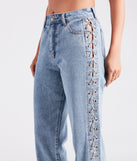 Rhinestone Jeans Women 2022 Spring Autumn Heavy Industry Fashion Beads High  Waist Loose Casual Straight Denim Pants p2265