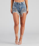 Windsor Gone Country Rhinestone Fringe Shorts