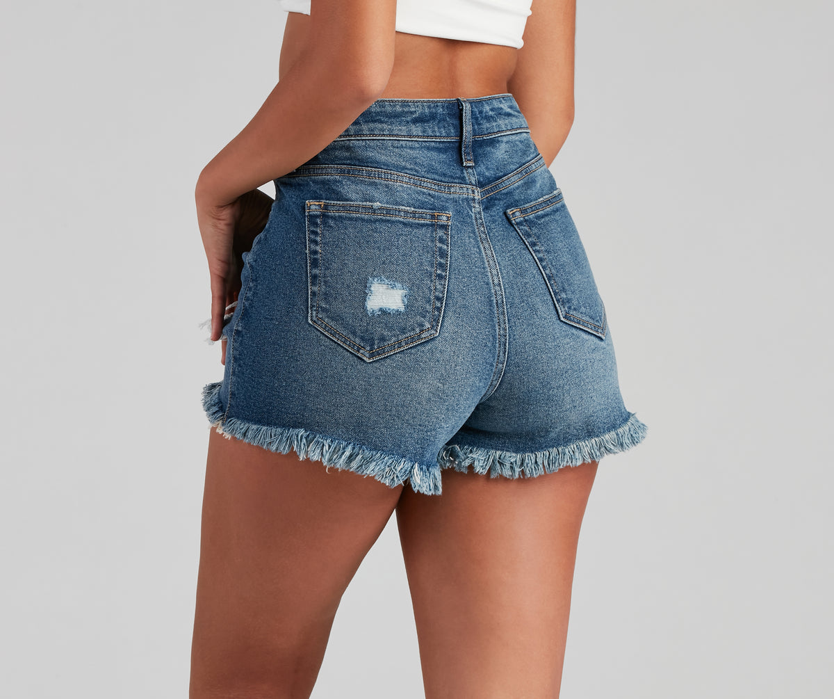 Remy High-Rise Frayed Denim Shorts By Windsor