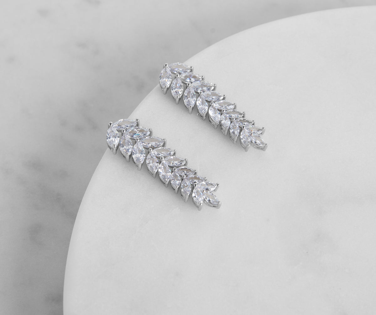 Marquise Statement Cubic Zirconia Earrings