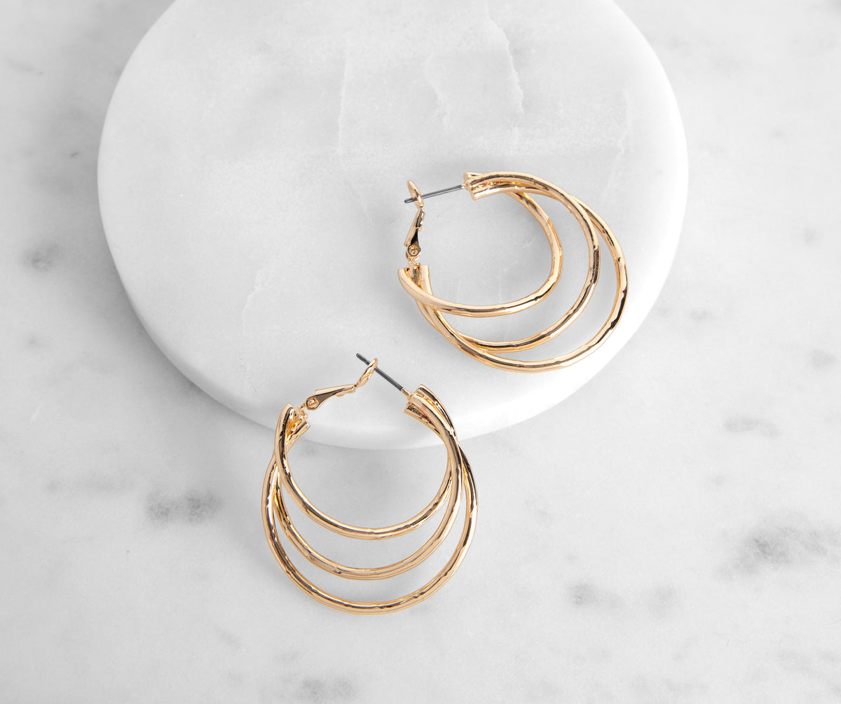 Triple Mini Hoops