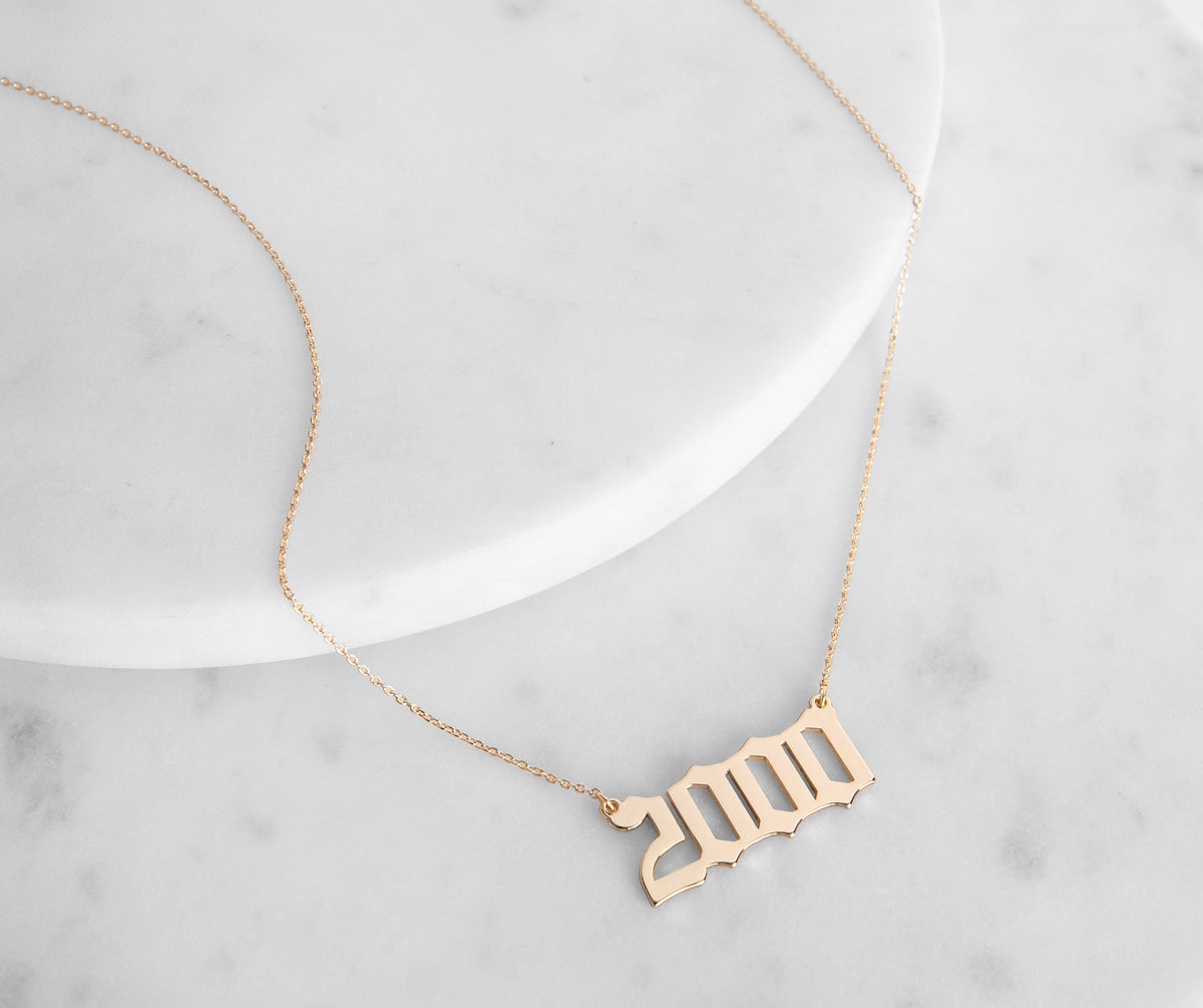 2000 Script Necklace