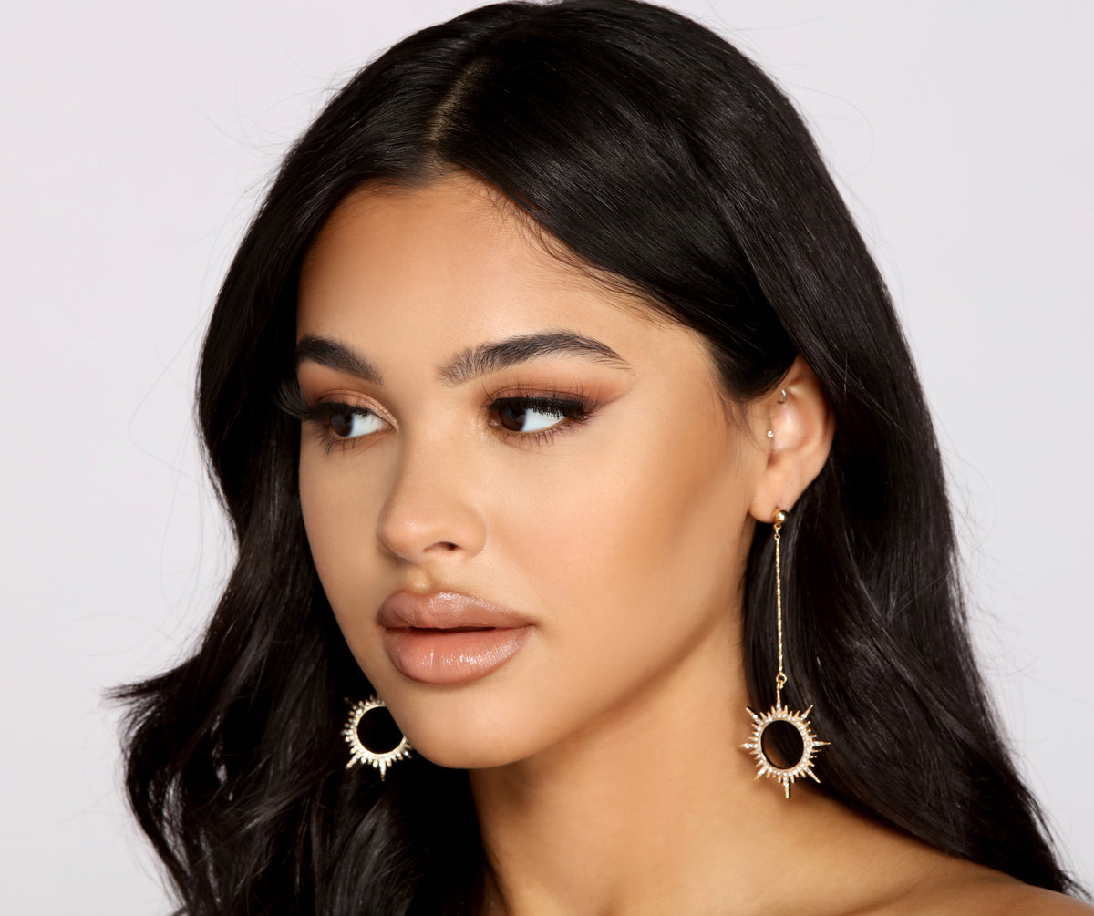 Star Of The Show Rhinestone Drop Earrings