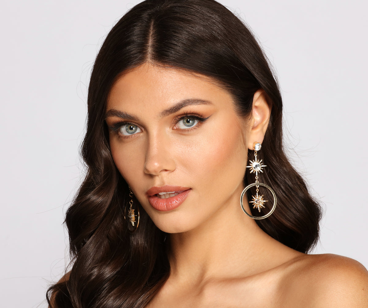 Light Up The Night Statement Hoop Earrings